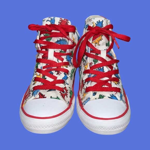 Big Kids Converse Chuck Taylor All Star Dinosaur Canvas Shoes Size 3 - Picture 2 of 11